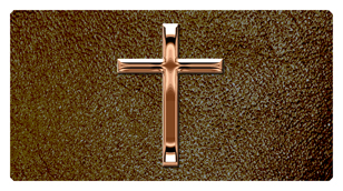 DSC700 510 BZ SH BR Bronze Single Cross Shimmer Brown Background